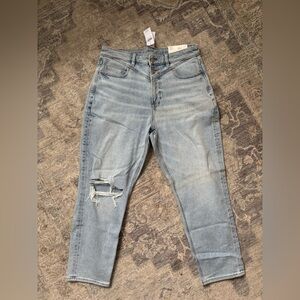 Women's Light Blue Distressed Jeans